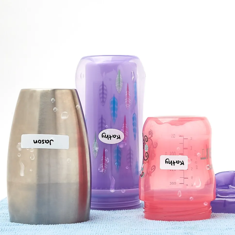 Avery No-Iron Fabric Labels, Assorted Shapes and Sizes, White, Non-Printable, 45 Labels/Pack (40700)