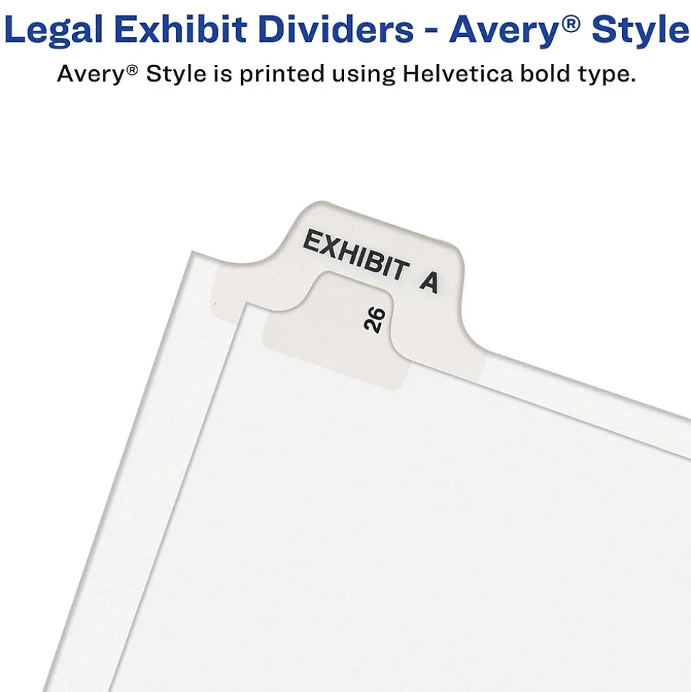 Avery Premium Collated Legal Paper Dividers, A-Z & Table of Content Tabs, White, Avery Style, Letter Size (11374)