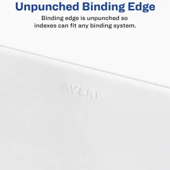 Avery Premium Collated Legal Paper Dividers, 26-50 & Table of Contents Tabs, White, Avery Style, Letter Size (11372)