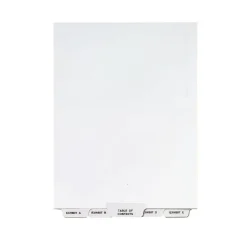 Avery Premium Collated Legal Paper Dividers, A-Z & Table of Content Tabs, White, Avery Style, Letter Size, Bottom Tab (11376)