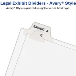 Avery Premium Collated Legal Paper Dividers, 1-25 & Table of Content Tabs, White, Avery Style, Legal Size (11371)
