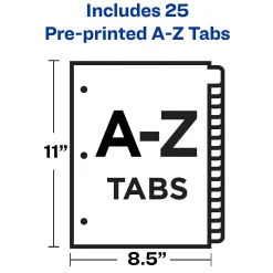 Avery Pre-Printed Paper Dividers with Laminated Tabs, A-Z Tabs, Buff, Copper Reinforced (24280)