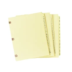 Avery Pre-Printed Paper Dividers with Laminated Tabs, A-Z Tabs, Buff, Copper Reinforced (24280)