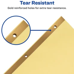 Avery Pre-Printed Paper Dividers with Laminated Tabs, 1-31 Tabs, Buff, Gold Reinforced (11308)