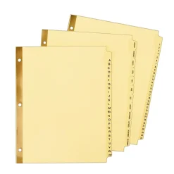 Avery Pre-Printed Paper Dividers with Laminated Tabs, 1-31 Tabs, Buff, Gold Reinforced (11308)