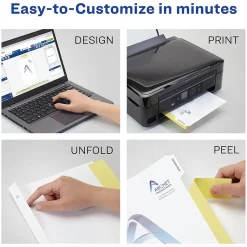 Avery Print-On Paper Dividers, 8 Tabs, White, 25 Sets/Pack (11554)