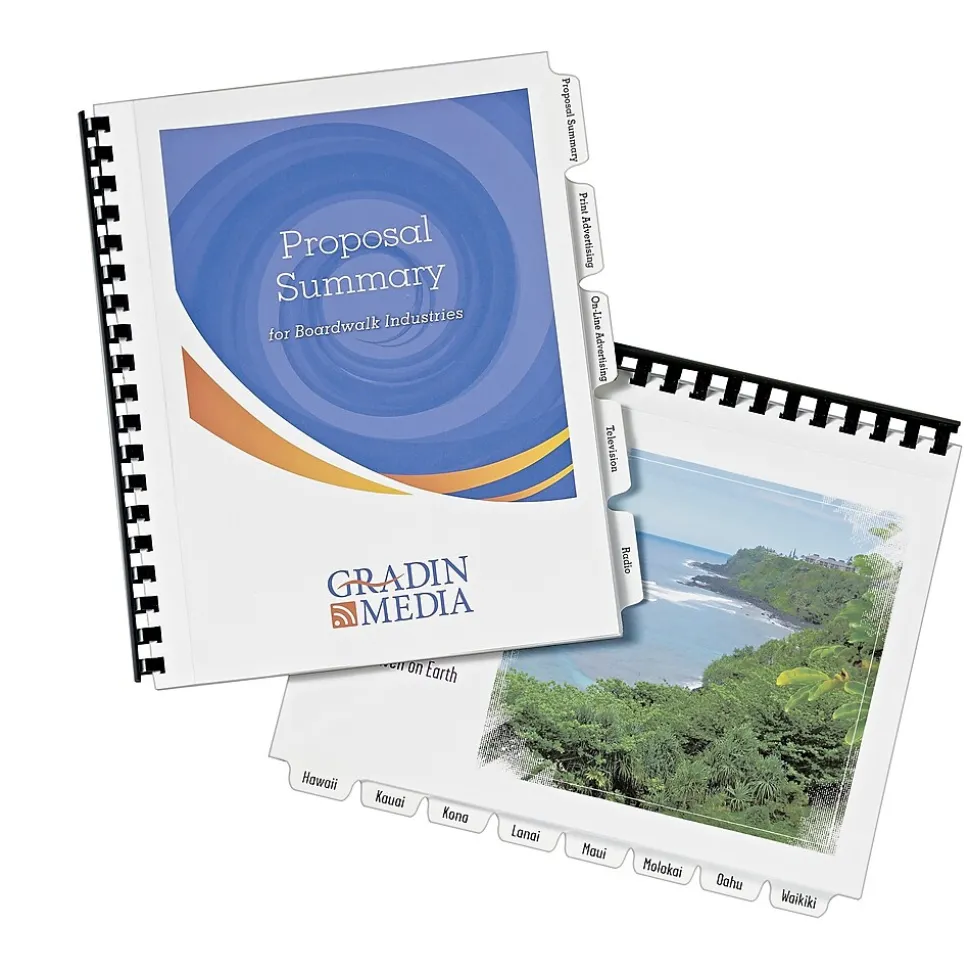 Avery Print-On Unpunched Paper Dividers, 5 Tabs, White, 5 Sets/Pack (11516)