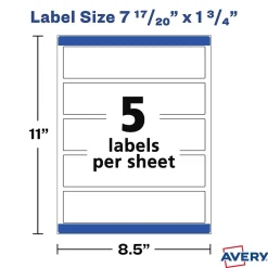 Avery Print-to-the-Edge Laser/Inkjet Wraparound Labels, 7.85