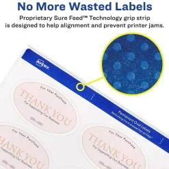 Avery Print-to-the-Edge Laser/Inkjet Oval Labels, 1 1/2