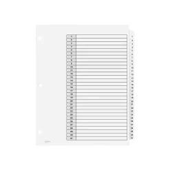 Avery Ready Index Table of Contents Paper Dividers, 1-31 Tabs, White, 6 Sets/Pack (11827)