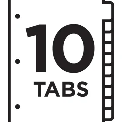 Avery Ready Index Table of Contents Paper Dividers, 1-10 Tabs, White (11134)