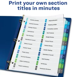 Avery Ready Index Table of Contents Double Column Paper Dividers, 1-24 Tabs, Multicolor (11321)