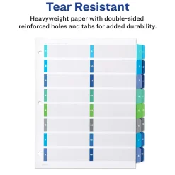 Avery Ready Index Table of Contents Double Column Paper Dividers, 1-16 Tabs, Multicolor (11320)