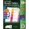 Avery Ready Index Table of Contents EcoFriendly Paper Dividers, 1-5 Tabs, Multicolor, 3 Sets/Pack (11080)