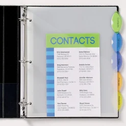 Avery Style Edge Insertable Plastic Dividers with Pocket, 5 Tabs, Multicolor (11292)