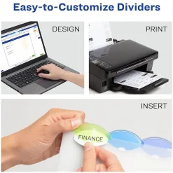 Avery Style Edge Insertable Plastic Dividers, 5-Tab, Assorted, 120/Carton