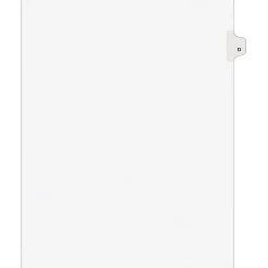 Avery Style Individual Legal Divider, Tab D, 8.5" x 11", White, 25/Set (01404)