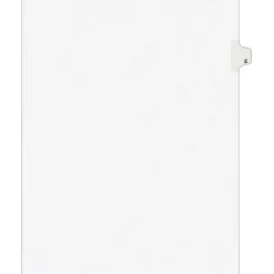 Avery Style Individual Legal Divider, Tab E, 8.5" x 11", White, 25/Set (01405)