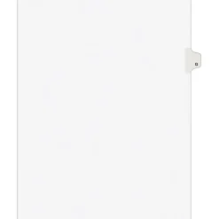 Avery Style Individual Legal Divider, Tab G, 8.5" x 11", White, 25/Set (01407)