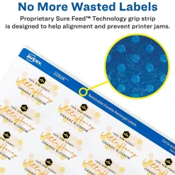 Avery Sure Feed Laser/Inkjet Durable Labels, 1.25