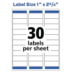 Avery Sure Feed Laser/Inkjet ID Labels, 1