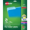 Avery Sure Feed Laser/Inkjet File Folder Labels, 2/3" x 3-7/16", Glossy Clear, 450 Labels/Pack (5029)