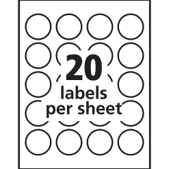 Avery Sure Feed Laser/Inkjet Print-to-the-Edge Labels, 1-5/8