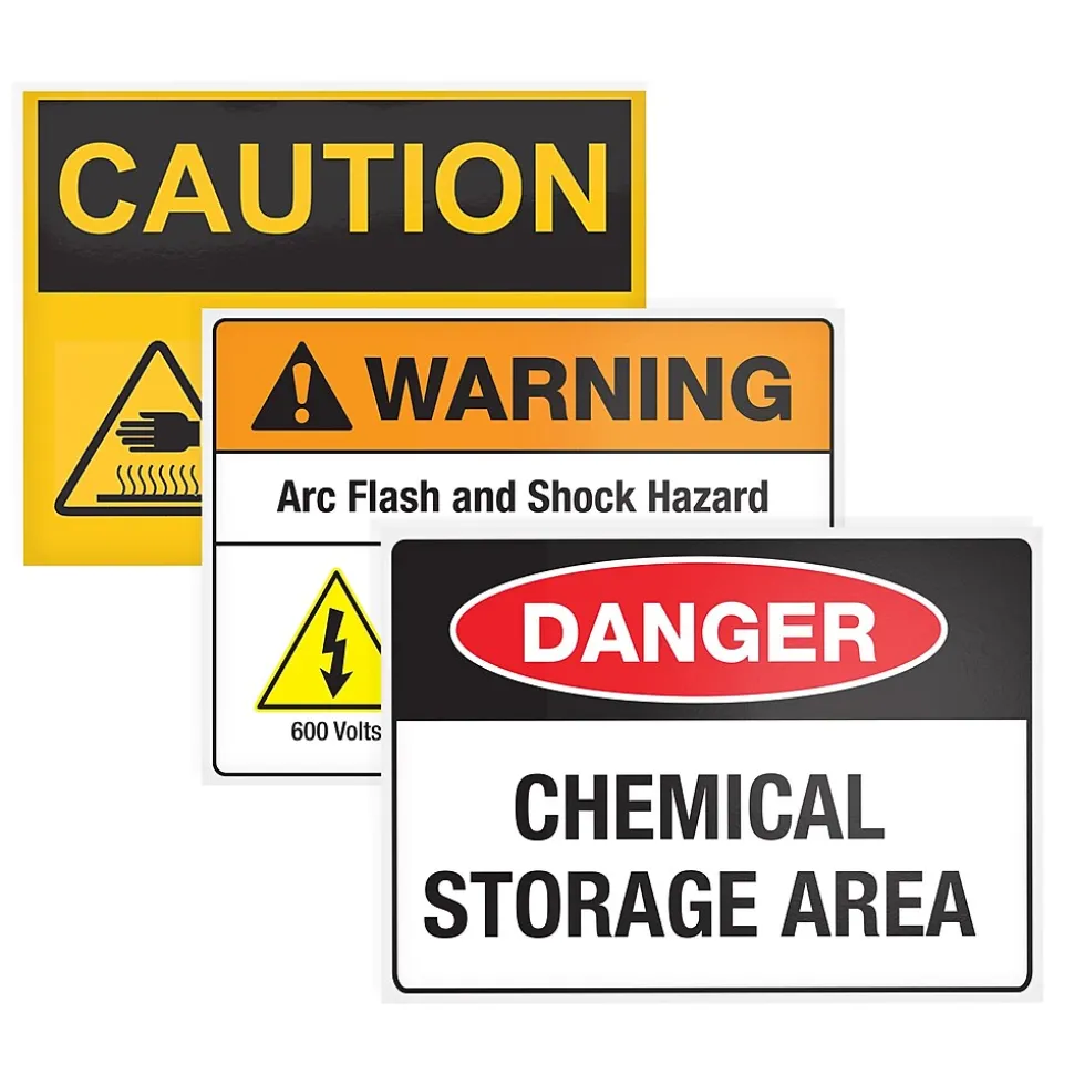 Avery Surface Safe Laser/Inkjet Label Safety Signs, 3 1/2" x 5", White, 60 Labels/Pack (61514)