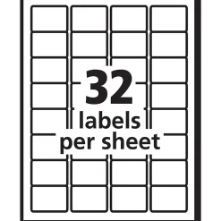 Avery TrueBlock Laser Durable ID Labels, 1-1/4