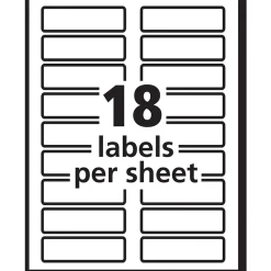 Avery TrueBlock Laser/Inkjet Extra Large File Folder Labels, 15/16