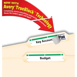 Avery TrueBlock Laser/Inkjet File Folder Labels, 2/3
