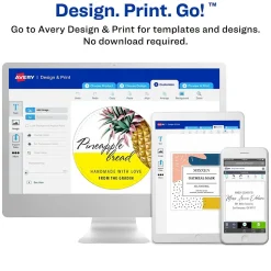Avery Waterproof Wraparound Laser/Pigment-Inkjet Rectangle Labels, 3 1/4