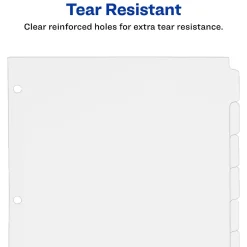 Avery Write & Erase Paper Dividers, 8 Tabs, White, 24 Sets/Box (11507)