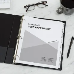 Avery Write & Erase Paper Dividers, 8 Tabs, White, 24 Sets/Box (11507)