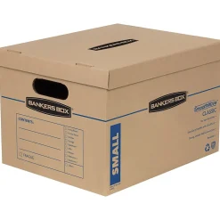 Bankers Box File Moving Boxes, Kraft/Blue, 10/Pack (7714216)