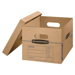 Bankers Box File Moving Boxes, Kraft/Blue, 10/Pack (7714216)
