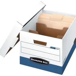 Bankers Box® File Storage Box, Letter/Legal Size, White, 10"Hx12"Wx15"D, 12/Carton