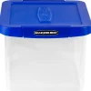 Bankers Box Heavy Duty Locking File Totes, Letter/Legal Size, Blue/Clear (0086201)