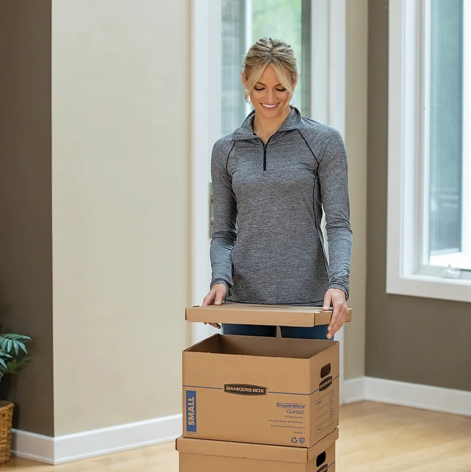 Bankers Box Stor/File Medium-Duty FastFold File Storage Boxes, Lift-Off Lid, Letter/Legal Size, Brown, 20/Pack (1277008)