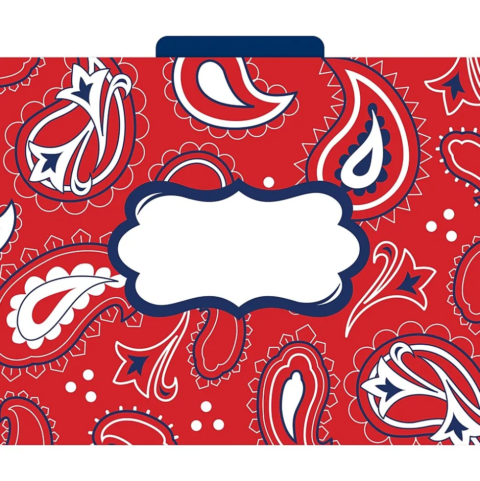 Barker Creek Bandana Letter-Size File Folders, 36/Set (BC3916)