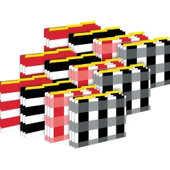 Barker Creek Buffalo Plaid & Wide Stripes Letter-Size File Folders, Multi-Design Set, 36/Set (BC3936)