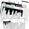 Barker Creek Color Me! Folder & Pocket Set, 1/3-Cut Tab, Letter Size, Cityscapes, 42/Set (4414)