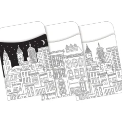 Barker Creek Color Me! Folder & Pocket Set, 1/3-Cut Tab, Letter Size, Cityscapes, 42/Set (4414)
