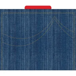 Barker Creek Denim Letter-Size File Folders, 24/Set (BC3942)