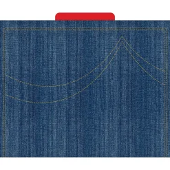 Barker Creek Denim Letter-Size File Folders, 36/Set (BC3915)