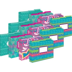 Barker Creek File Folder Set, 1/3-Cut Tab, Letter Size, Bohemian, 36/Set (4375)