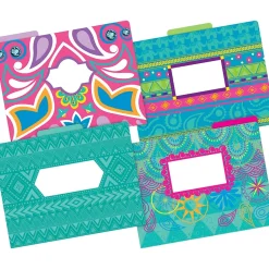 Barker Creek File Folder Set, 1/3-Cut Tab, Letter Size, Bohemian, 36/Set (4375)
