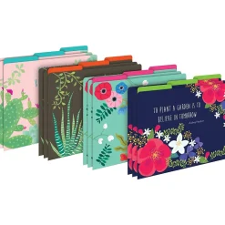 Barker Creek File Folder Set, 1/3-Cut Tab, Letter Size, Petals & Prickles, 12/Pack (2000)