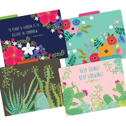 Barker Creek File Folder Set, 1/3-Cut Tab, Letter Size, Petals & Prickles, 12/Pack (2000)
