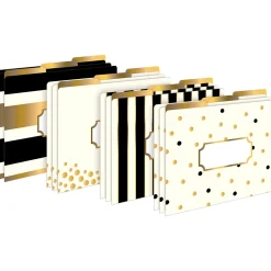 Barker Creek File Folder Set, 1/3-Cut Tab, Letter Size, Gold, 12/Pack (2001)